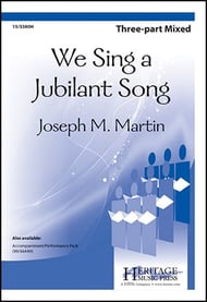 We Sing a Jubilant Song Three-Part Mixed choral sheet music cover Thumbnail